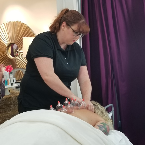Cupping demo on The Pulse with Holly of Firefly Wellness Day Spa