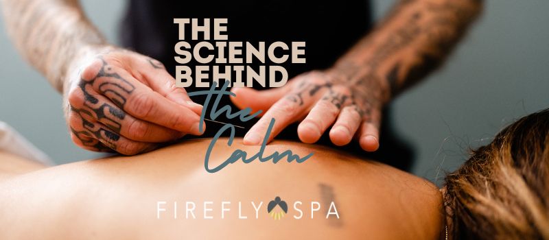 Client receiving calming acupuncture at Firefly Spa in San Diego.