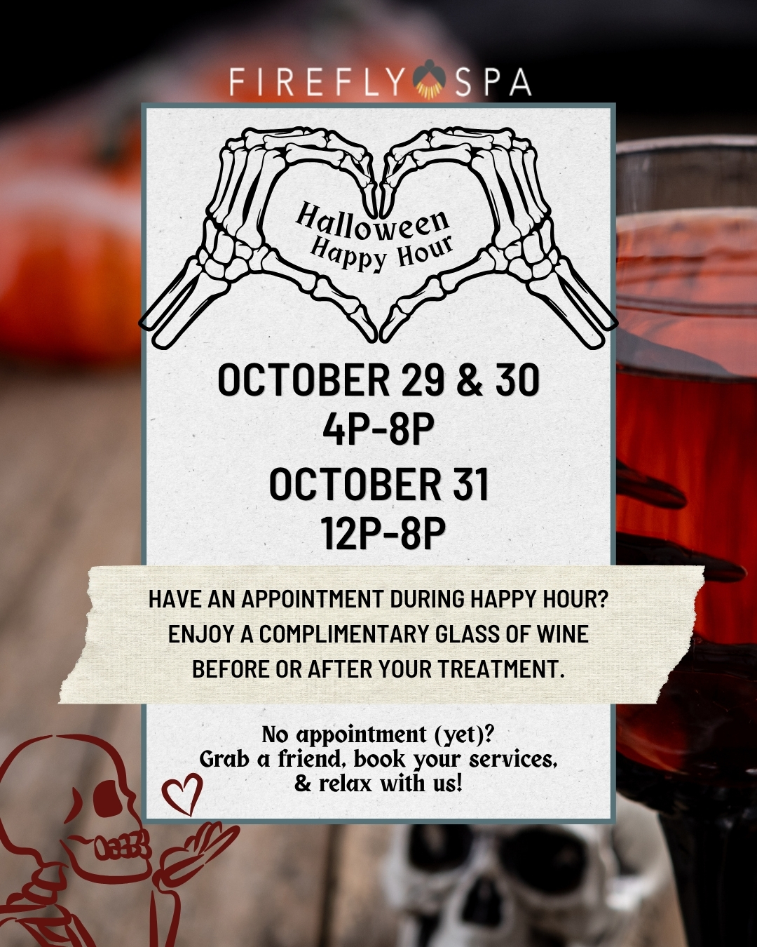 Halloween Happy Hour at Firefly Spa in San Diego